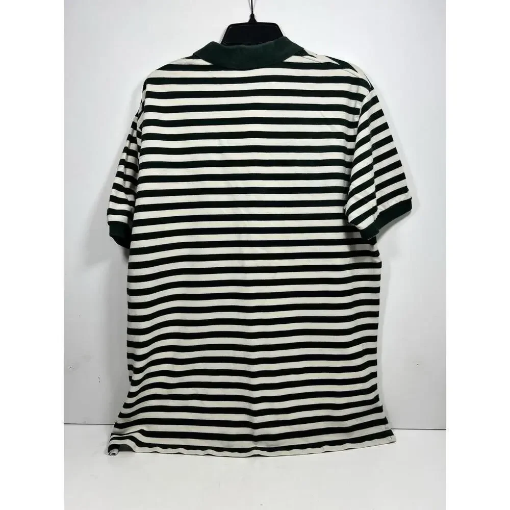 Lot Of 2 Polo Ralph Lauren Short Sleeve Polo Shirts XL Solid & Stripe Pony